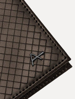 Carteira Aramis Masculina Couro Losango Marrom Escuro
