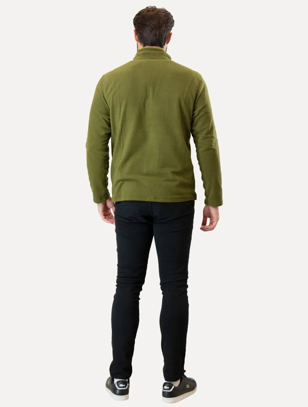 Blusa The North Face Masculina Fleece TKA 100 Glacier 1/4 Zip Verde Oliva