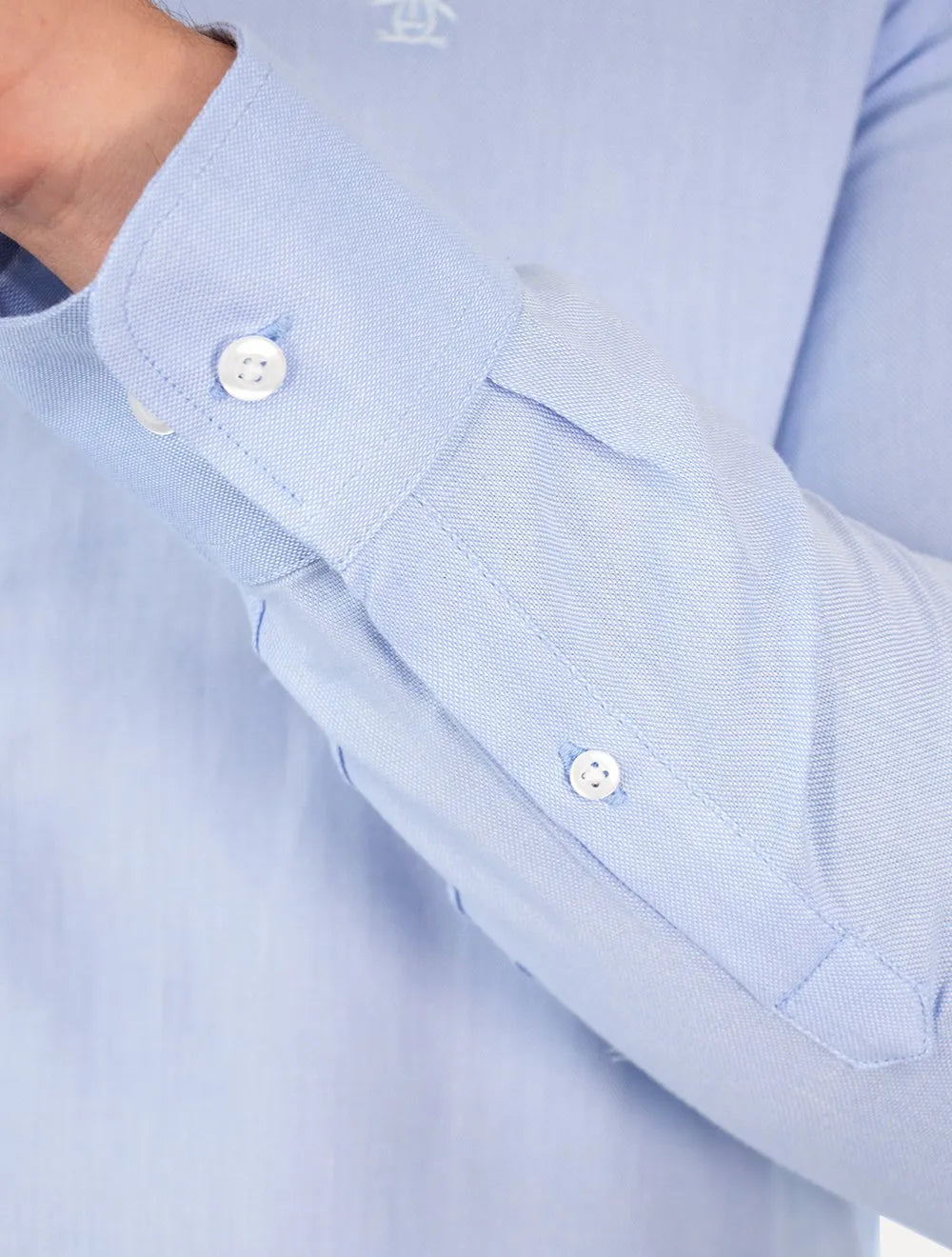 Camisa Original Penguin Masculina Regular Oxford Azul Claro Mescla