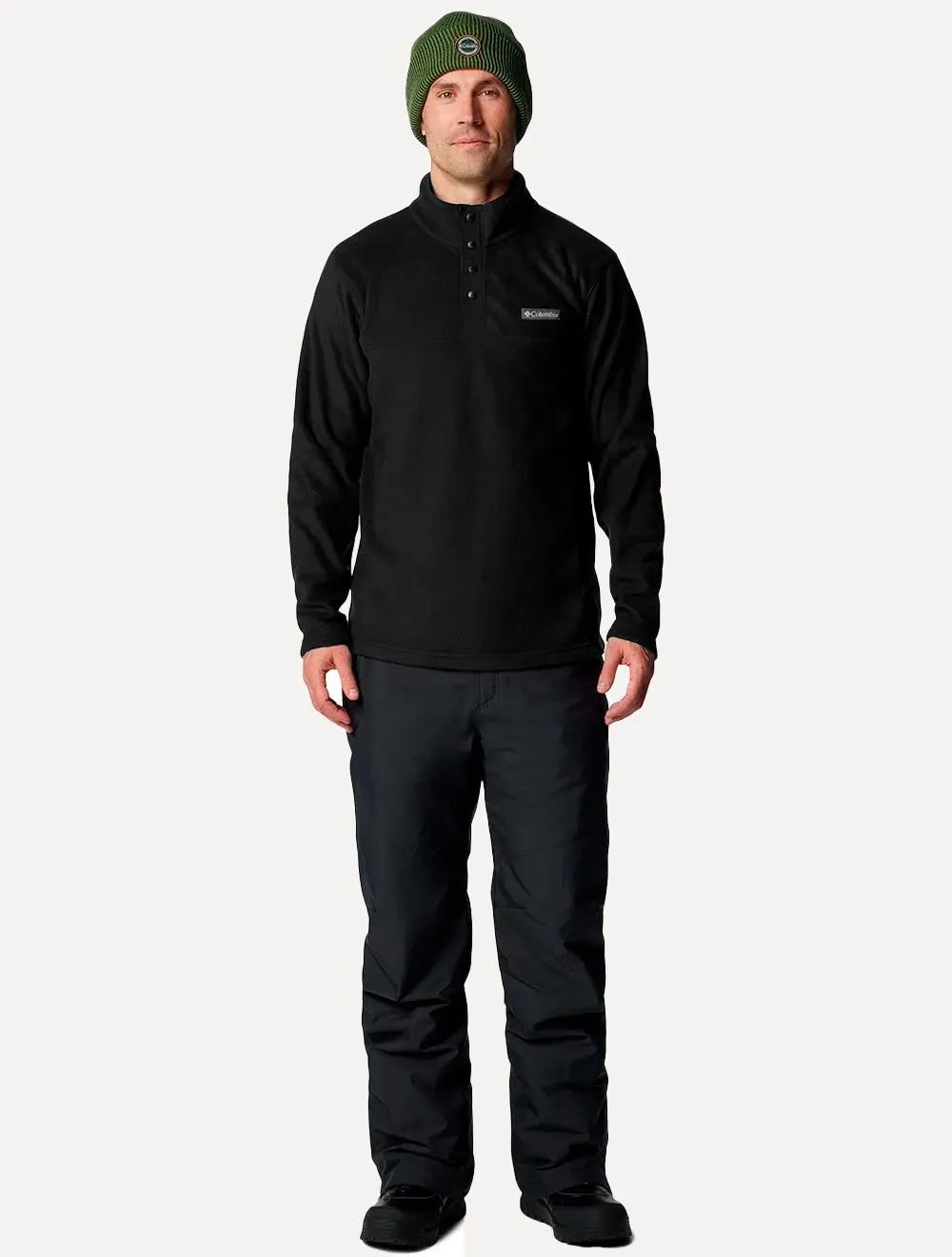 Blusa Columbia Masculina Fleece Steens Mountain Half Snap II Preta