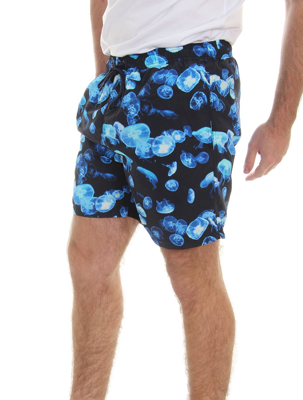 Bermuda Forum Masculina D'Água Beachshort Jellyfish Azul Marinho