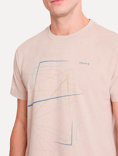 Camiseta Aramis Masculina Eco Pet Estampa Vertices Cáqui