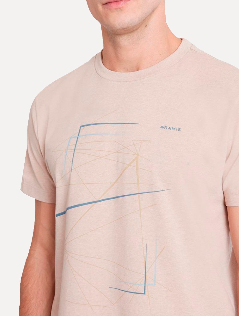 Camiseta Aramis Masculina Eco Pet Estampa Vertices Cáqui