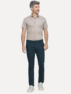 Calça King & Joe Sarja Masculina Slim Azul Marinho