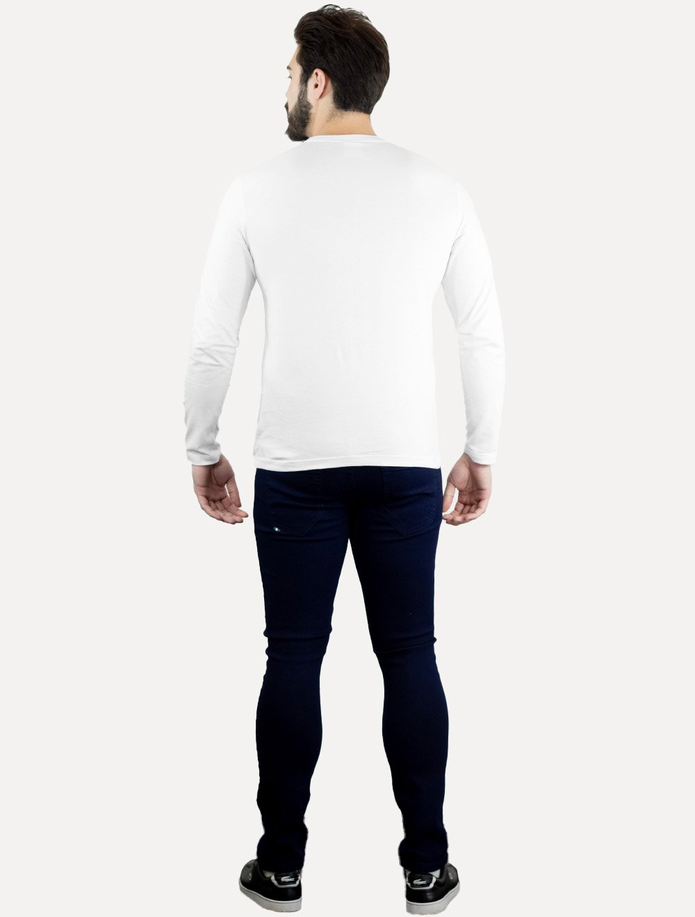 Camiseta Calvin Klein Masculina Meia Malha CK Branca