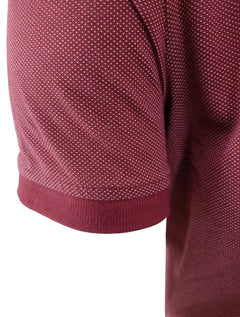 Polo Dudalina Masculina Malha Maquinetada Dots Bordô