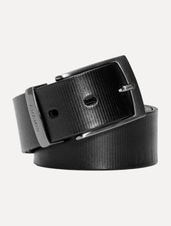 Cinto Aramis Masculino Couro Lines Marrom Café/Preto