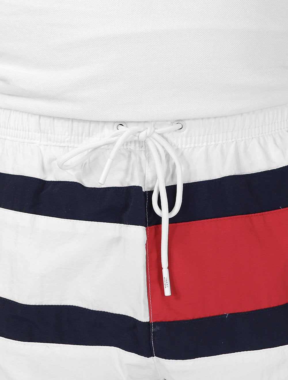 Short Tommy Hilfiger Medium Drawstring Colourblock Branco