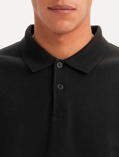 Polo Levis Masculina Basica Gola Friso Preta