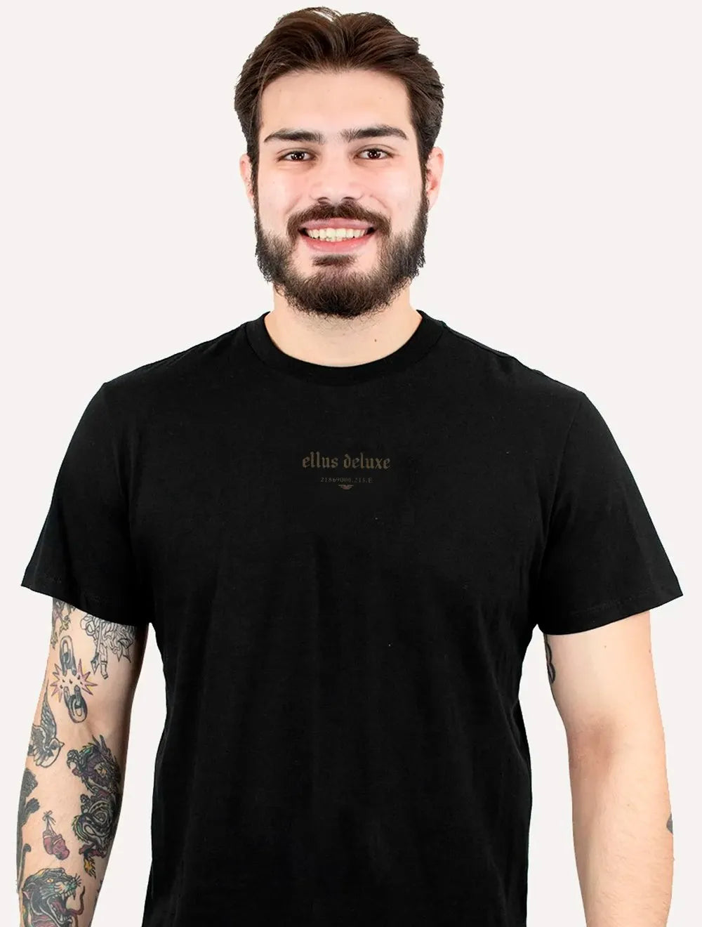 Camiseta Ellus Masculina Cotton Pima Deluxe Classic Preta