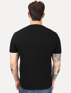 Camiseta Guess Masculina Signature Logo Triangle Preta