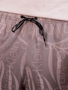 Short Calvin Klein Swimwear Masculino D'Água Logo Degradê Cáqui