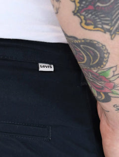 Bermuda Levis Masculina Sarja Chino Straight Azul Marinho