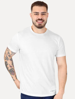Camiseta Calvin Klein Masculina Flame CK Est 1978 Branca