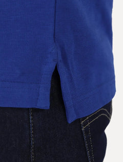 Polo Tommy Hilfiger Masculina Regular Holiday Crest Azul Royal