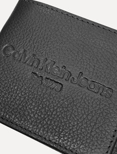 Carteira Calvin Klein Jeans Masculino Couro CKJ Est 1978 Preta