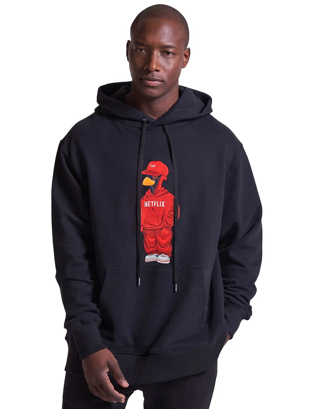 Moletom Reserva Masculino Hoodie Netflix Woodpecker Preto