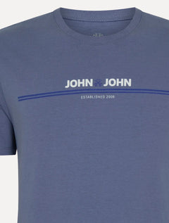 Camiseta John John Masculina Regular Fit Simple Lines Roxo Médio