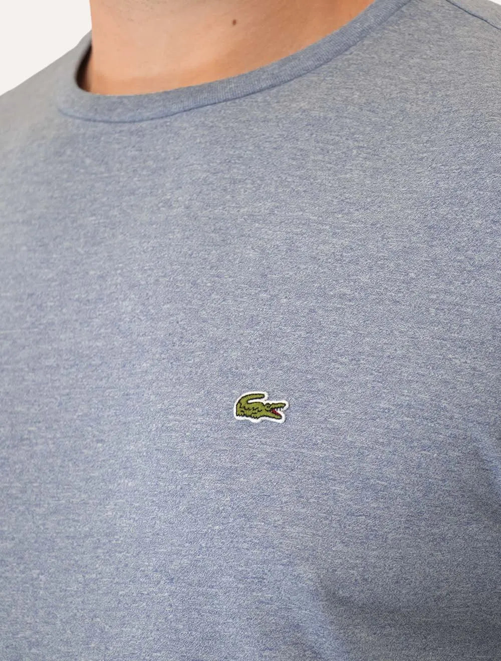 Camiseta Lacoste Masculina Jersey Pima Cotton Azul Mescla