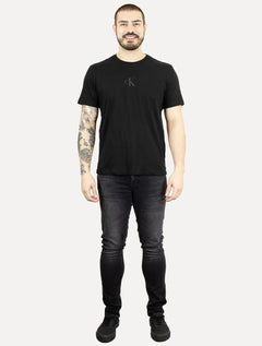 Camiseta Calvin Klein Jeans Masculina Logo CK Frontal Preto