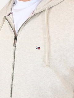 Moletom Tommy Hilfiger Masculino Flag Logo Zip-Through Hoody Areia