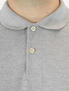 Polo Colcci Masculina Piquet Orange Logo Cinza Mescla Claro