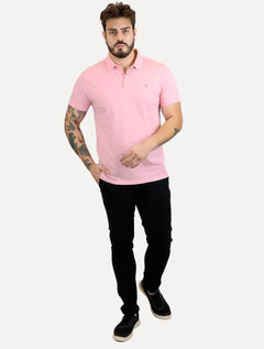 Polo Dudalina Piquet Essentials Cotton Basica Modal Rosa Claro