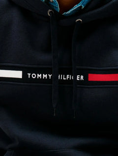 Moletom Tommy Hilfiger Masculino Chest Insert Hoodie Azul Marinho