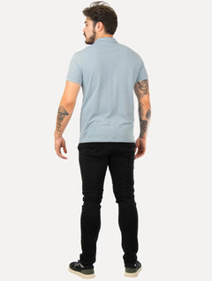 Polo Colcci Masculina Piquet Navy Logo Azul Maya