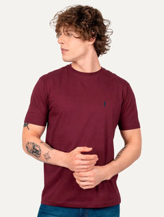 Camiseta Aleatory Masculina Navy Icon Bordô