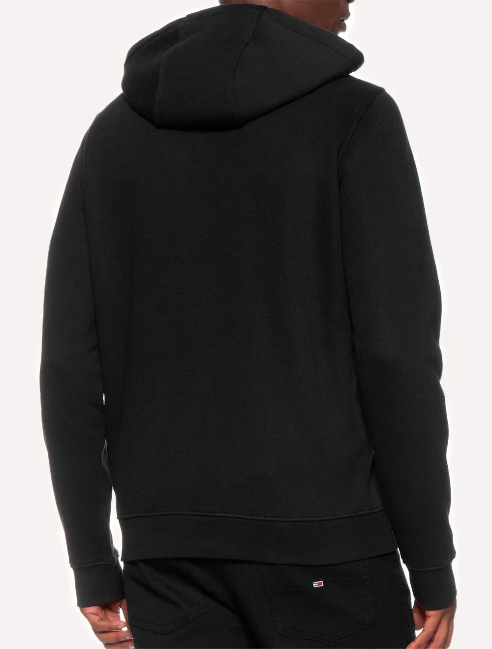 Moletom Tommy Hilfiger Masculino Flag Logo Zip-Through Hoody Preto