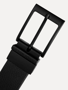 Cinto John John Masculino Couro Double Face Luke Preto