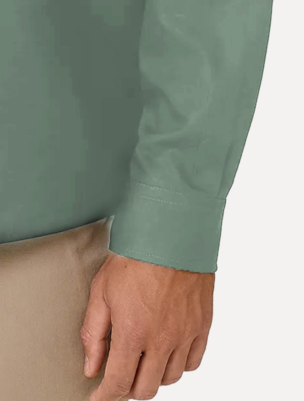 Camisa Dudalina Masculina Comfort Superfine Cotton Mono Logo Verde