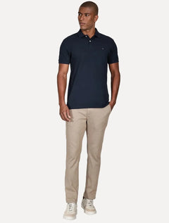 Polo Aramis Masculina Basic Piquet Azul Petróleo
