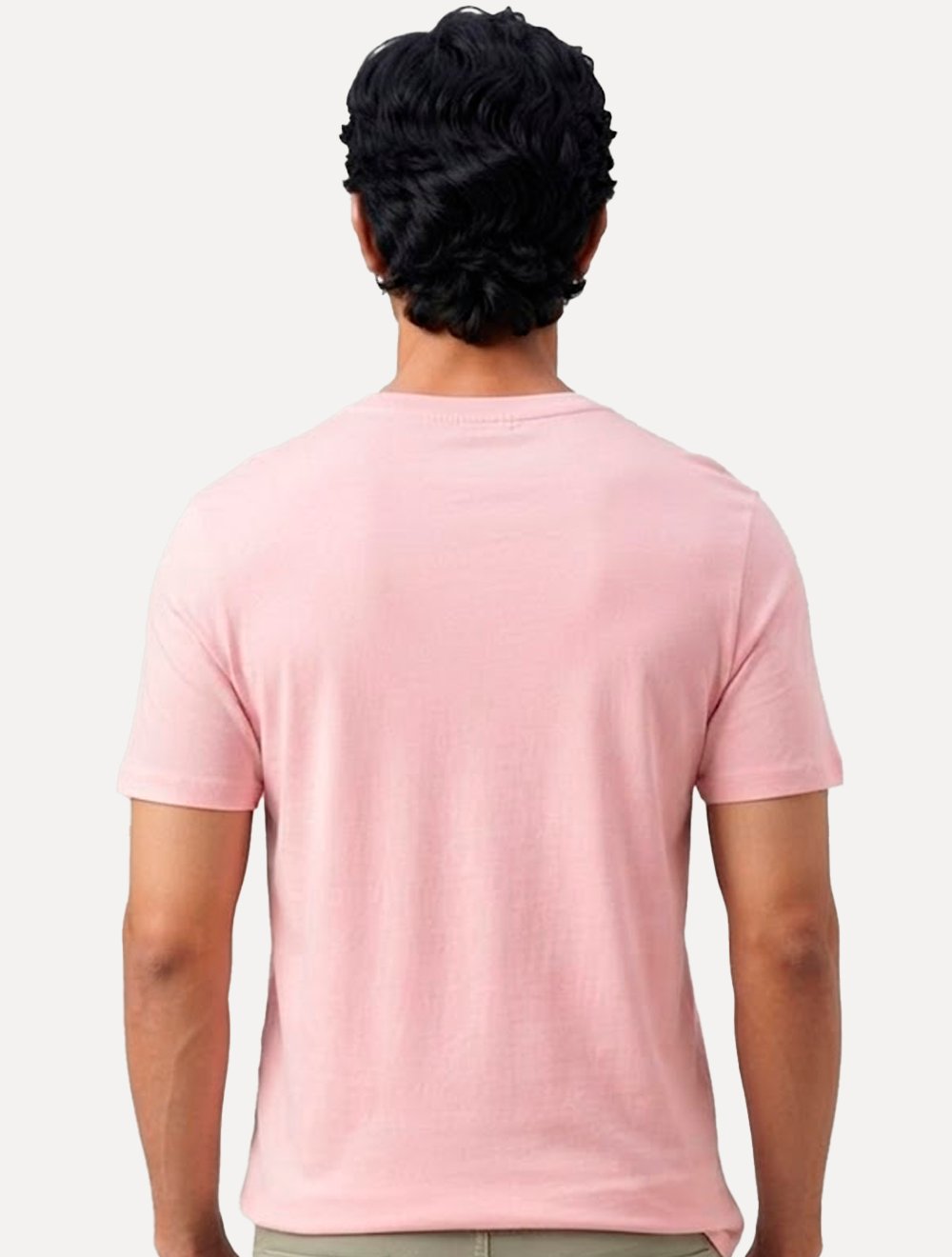 Camiseta Aramis Masculina Basic Lisa Mono Icon Rosa Médio