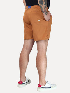 Short King & Joe Masculina Nylon Flex Colors Marrom