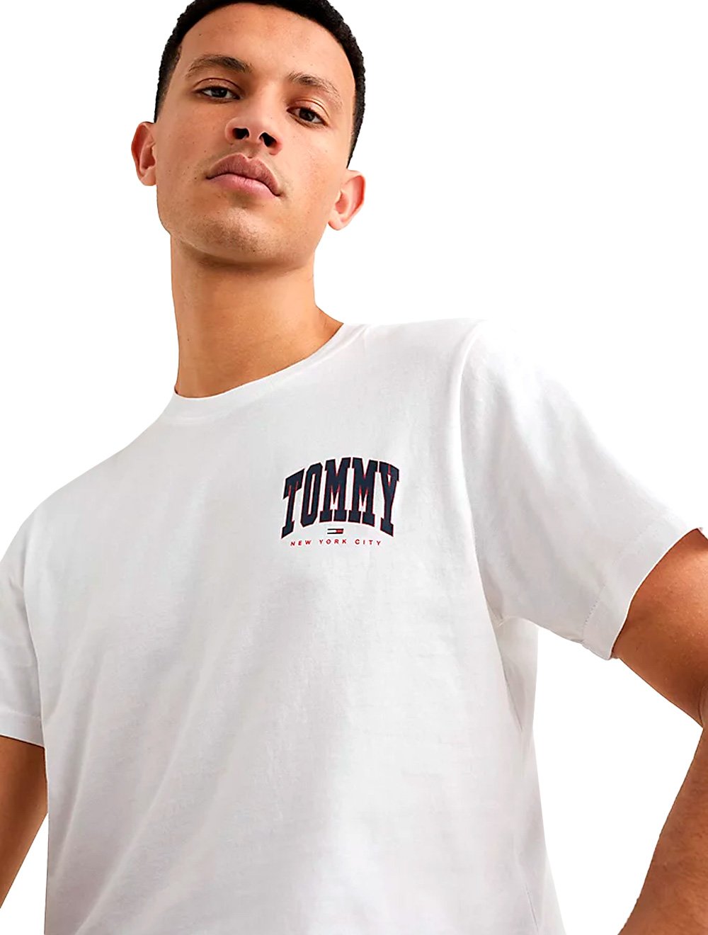 Camiseta Tommy Jeans Masculina Chest College Graphic Branca