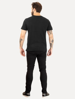 Camiseta John John Masculina Slim Outline Logo Preta