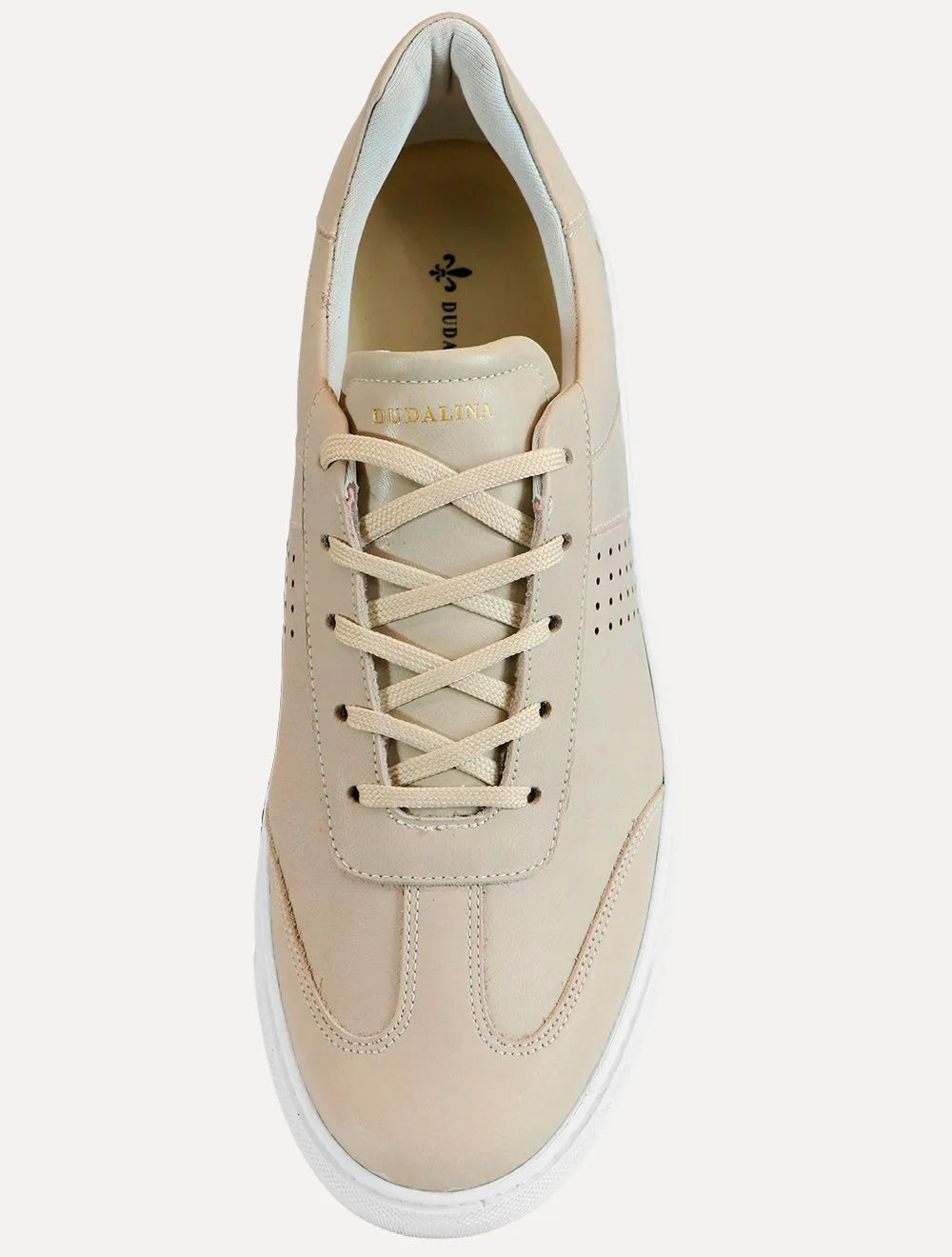 Tênis Dudalina Masculino SL Couro Henna Off-White