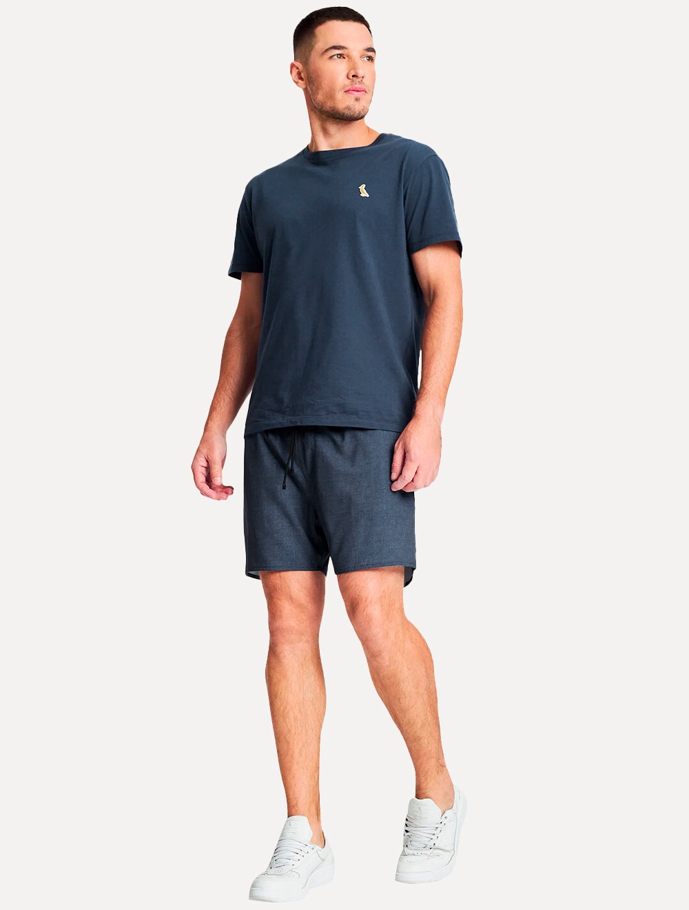 Short Reserva Masculino D'Água Beachwear Texture Azul Marinho Mescla