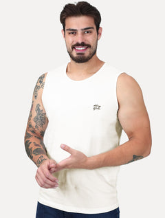 Regata King & Joe Masculina Logomania Malha Signature Off White