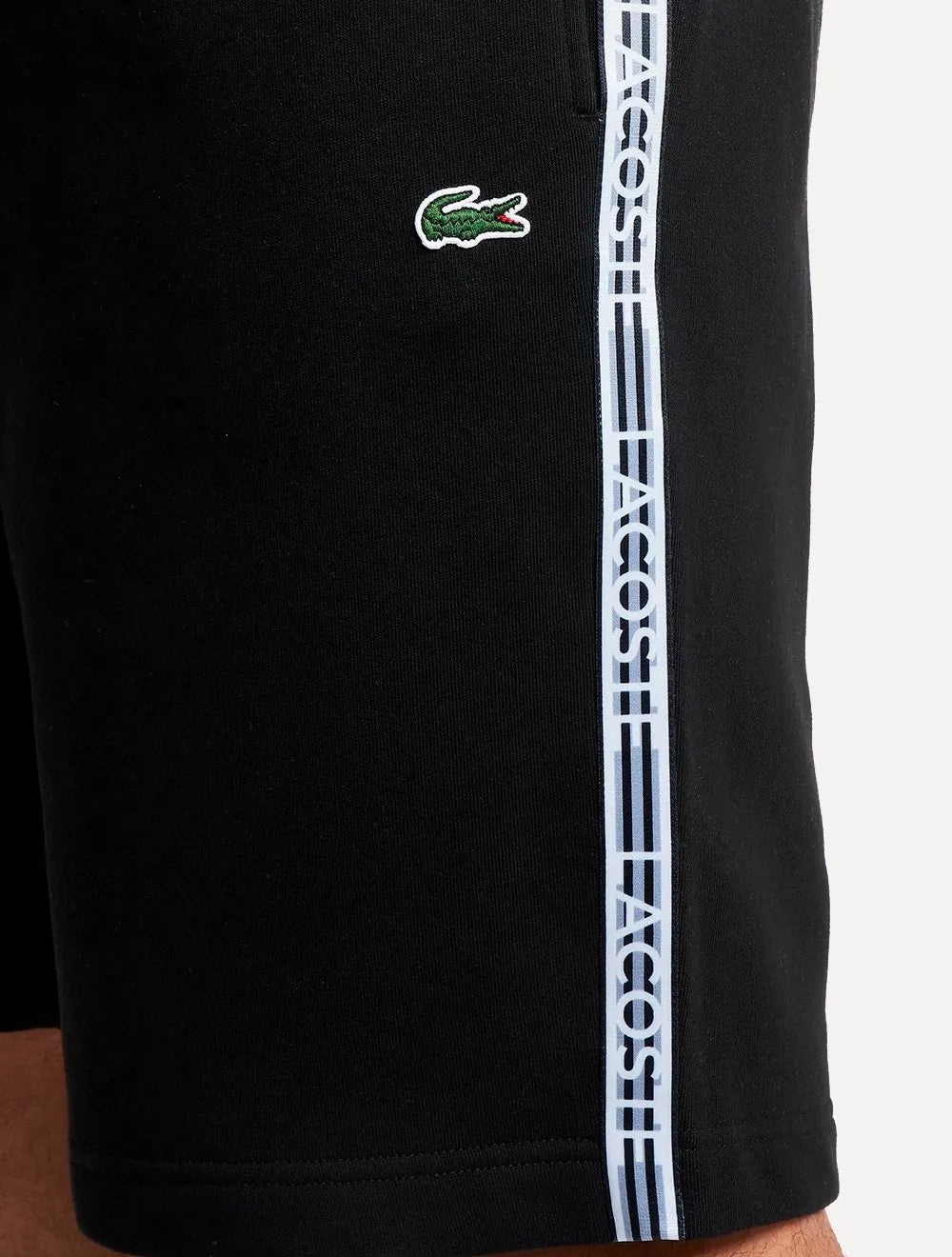 Bermuda Lacoste Masculina Moletom Sash Striped Preta