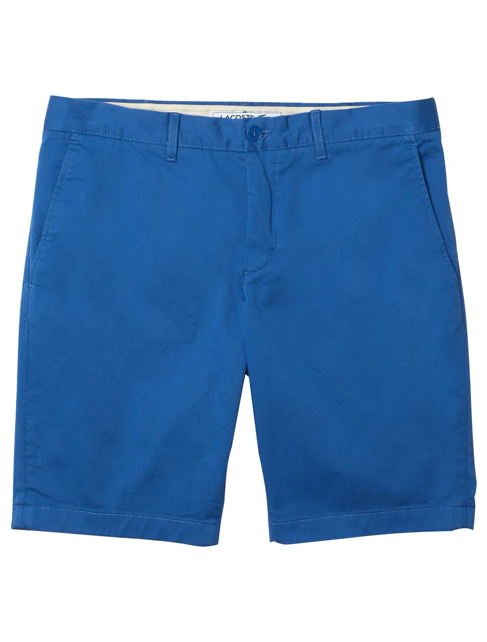 Bermuda Lacoste Masculina Sarja Slim Cotton Stretch Azul