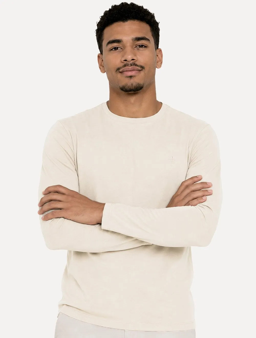 Camiseta Dudalina Manga Longa Cotton Flex Off White