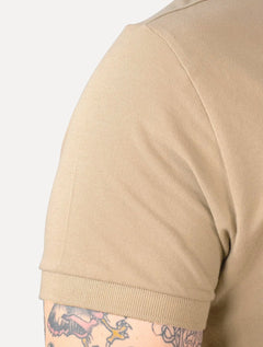 Polo Aramis Masculina Piquet Ziper Cáqui Escuro