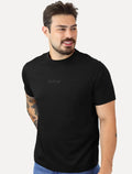 Camiseta Replay Masculina Regular Silk Frontal Logo Preta