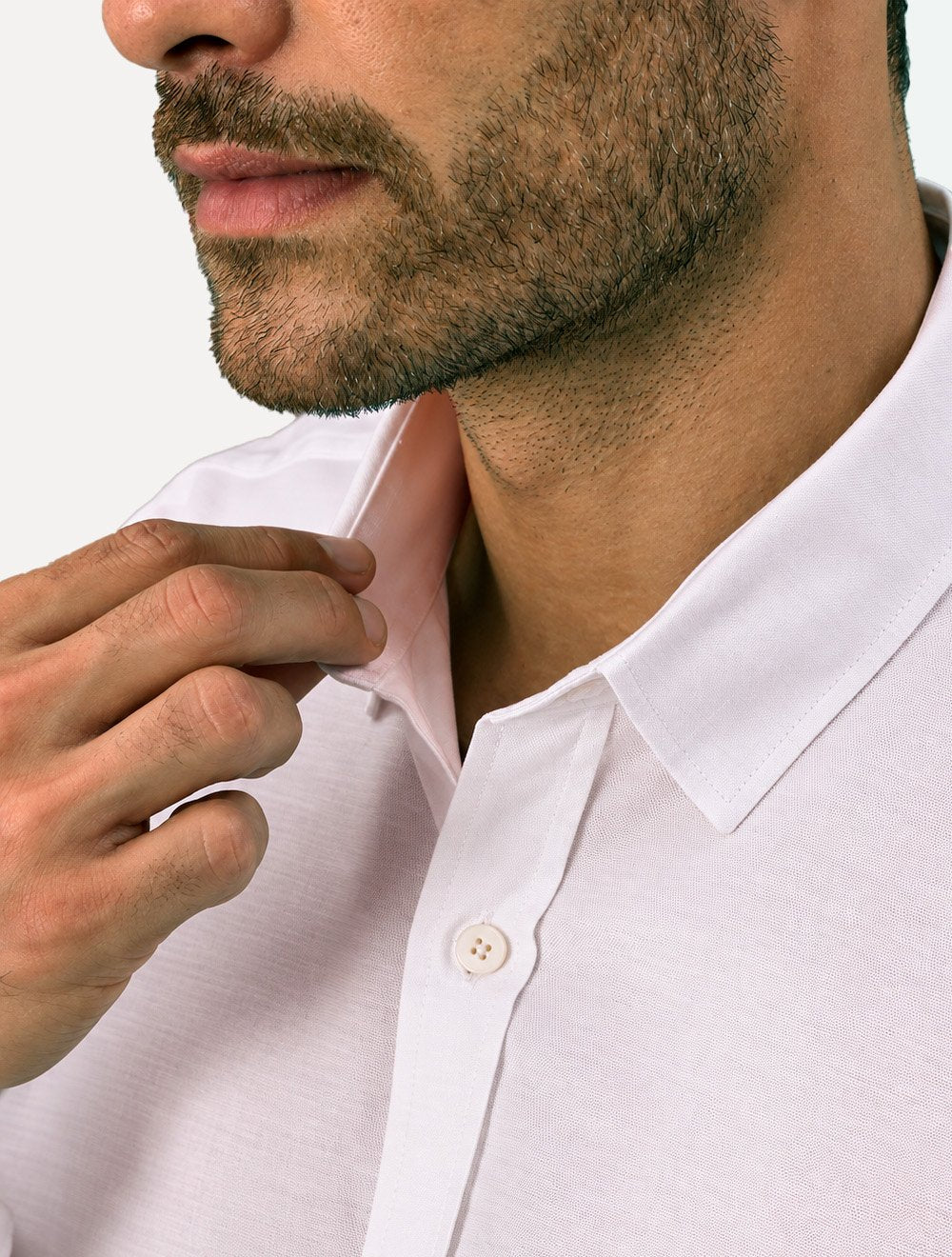 Camisa Calvin Klein Jeans Masculina Regular Oxford Leve Logo Branca