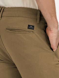 Calça King & Joe Sarja Masculina Slim Cáqui Médio