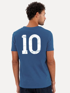 Camiseta King & Joe Masculina Slim Estonada Eterno 10 Azul Royal