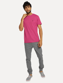 Camiseta Aleatory Masculina Navy Icon Beet Pink Rosa Escuro